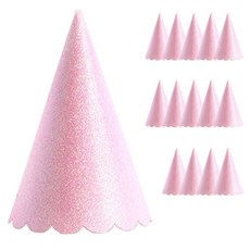 joyparty 亮粉派對尖帽, 珍珠粉紅色, 15個
