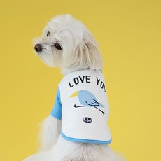 PETSLAND 狗狗Buddies T恤, 1個, Love You 藍