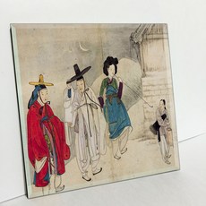 TDP名畫磁磚 E26 辛允福 夜金模行