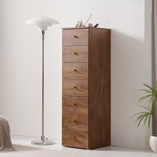 비앙스 코넬 틈새 수납장 400 방문설치, 내츄럴우드, 7단