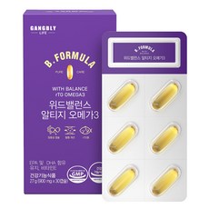 GANGBLY LIFE B FORMULA rTG Omega3魚油軟膠囊 27g, 30顆, 1盒