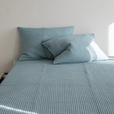 엘레나하임 위크엔드 100수 줄누빔 패드 겸 스프레드, 빈티지 블루