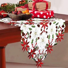 EMOKUBEE 聖誕裝飾 歐式桌旗, 混色, 38 x 175 cm, 1個