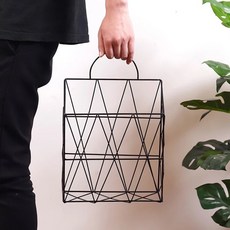 雜誌書籍收納掛架 25.5*10*38cm, 黑色