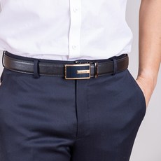 JACK KEVIN 男士牛皮西裝自動扣皮帶 35mm K-GOL22