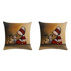 悄悄話 小紅帽與朋友的故事 居家裝飾抱枕套 2件組