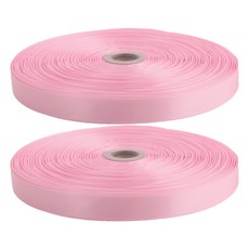 아이엔피 고밀도 공단리본 15mm, 161연핑크, 90m, 2개