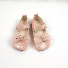 BEBEMARU 女童格紋大珍珠熊熊鞋 9279