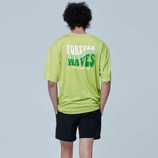 레이지비 남성용 아이스쿨링 라이트 루즈핏 래쉬가드 반팔 + 반바지 세트