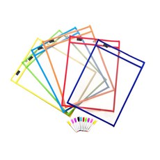 Itemtrade寫了擦了防水透明文件夾 03 C PET材質 6種組, 1套, 混合顏色