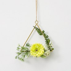 居家咖啡廳室內裝飾牆壁裝飾花朵裝飾 16 三角形 綠色 紅邊劍蘭, 綠色 + 綠色