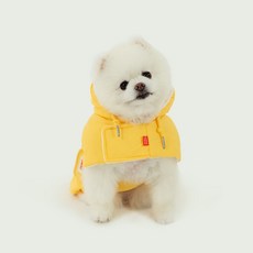 Laughing Charlie 狗狗可愛保暖內刷毛連帽斗篷, 黃色, 1件