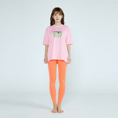 soleil 女款寬鬆版RIDE短袖T恤 + 高腰LOG九分水上運動緊身褲防曬衣套裝