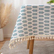 MA 復古感性圖案桌布, 110 x 110 cm, 樹葉, 1個