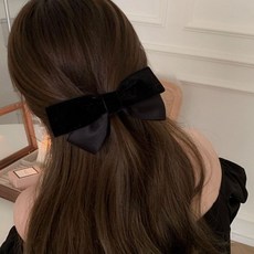 緞面蝴蝶結髮夾