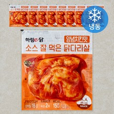 하림 소스 잘 먹은 닭다리살 양념치킨맛 (냉동), 100g, 10개