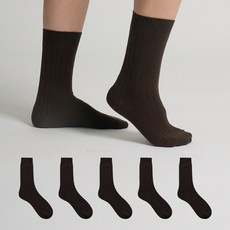 STUDIO SOCKSTOP 男性戶外羊毛羅紋長襪 5入