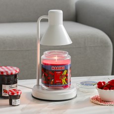 하리보 자캔들 + 플레인 캔들워머 + 전구 2p 세트, 화이트, 체리콜라