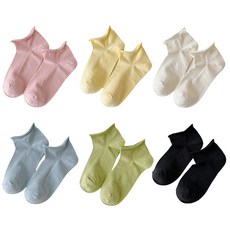 JOY MULTI 孕婦款素色踝襪 隨機出貨, 6雙