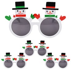PARTYHAE 雪人眼鏡, 白色, 4個