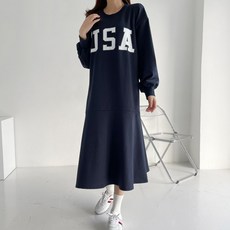 BORIMOM 孕婦英文印花連身裙 ID510