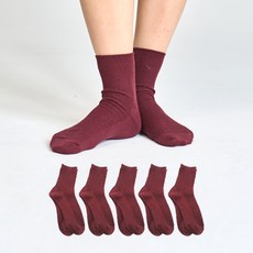 에이원패션 여성용 갑종 니트리브 미니 양말 5켤레 세트