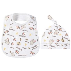 Happyorganic 餅乾圖案帽+圍兜