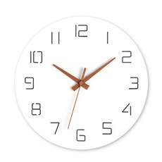 쿼르디 벽시계 미니멀 초침 35cm, 혼합색상