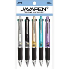 JAVAPEN Jet 4+1M 多功能筆 0.7mm 5種, 金屬金, 金屬紫, 金屬薄荷綠, 金屬銀, 金屬黑, 1套