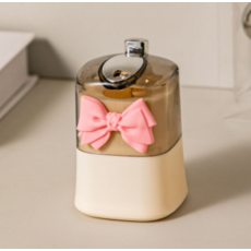 Pyuora 按壓式牙籤收納盒, 象牙白 + 粉紅色, 2個