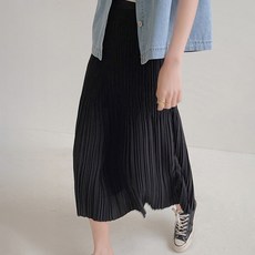 엘쏘 아코디언 A라인 플리츠 롱 스커트