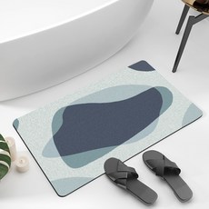 위더홈 現代藝術造型蓬鬆地墊, 藍色