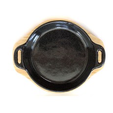 Buy goods 鑄鐵鑄鐵鍋雙手圓形+支架套組, 單色