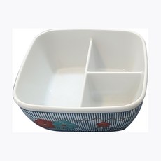 HAKOYA 570ml瓷碗分3個方格, 梅花, 1個
