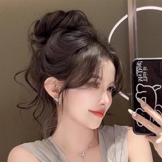 Paperments 可愛慵懶自然丸子頭假髮髮圈 2入 10460