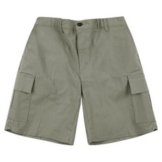 파이브엑스라지 남성용 통기성 빅사이즈 린넨 반밴딩 카고 반바지