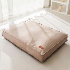 DING DONG PET 寵物四季深層睡眠方形坐墊睡墊, 1個, 米色