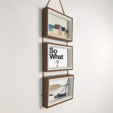 Silver Zero 室內壁掛相框, 胡桃木色 橫式, 1個