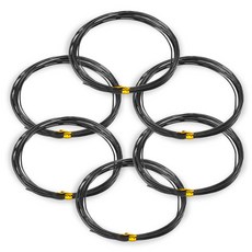 코히모 알루미늄 공예용 와이어 2mm x 5m 3W170, 6개, 블랙
