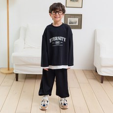 Bebezoo 兒童款簡易層次穿搭上衣 + 下著套裝