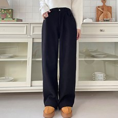 jalbba jean Ella 女性鬆軟刷毛燈芯絨冬季寬版長褲