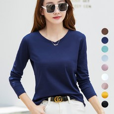 엘쏘 여성용 프리미엄 249 긴팔 티셔츠 V넥