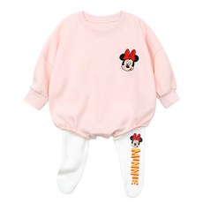 Little rabbit 孩童米妮印花連身衣+包腳褲