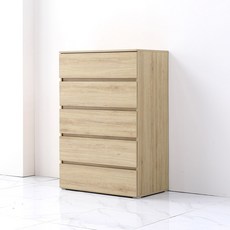 데코퍼니쳐 DG 아론 서랍장 방문설치, 우드, 5단