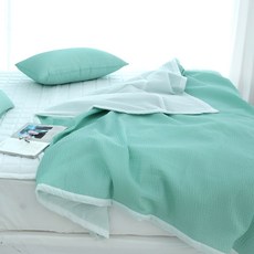 스코홈 심쿵 여름 시어서커 양겹이불, 심쿵 민트