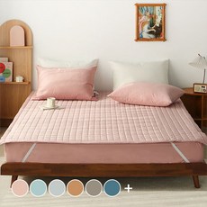 파코홈 아망떼 굿메이드 60수 샤틴 침대패드, POWDER PINK