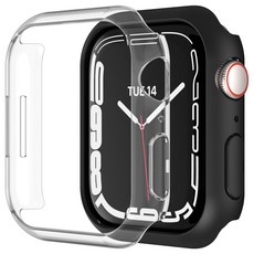 모란카노 슬림 케이스 40mm 2p, 투명 + 블랙, 1개