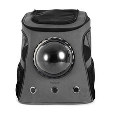 DING DONG PET 寵物窗戶太空艙後背包, 灰色