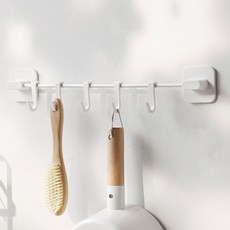 5鉤掛式收納架, 白色的, 1個