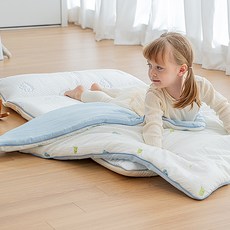 아리베베 아동용 사계절 듀라론 자수 순면 리버시블 낮잠이불 세트 분리형, 공룡